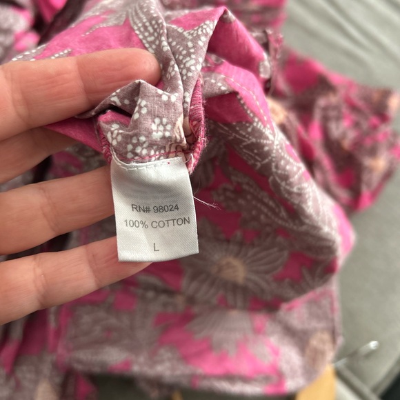 House of Harlow X Nicole Richie Dress Pink Floral Cottage Maxi Dress L - Picture 10 of 10